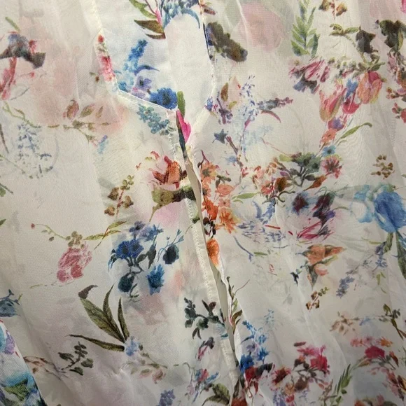 Floral Sheer Kimono Cover-Up - Picture 9 of 13
